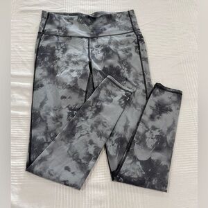Athleta Charcoal Tie-Dye Leggings